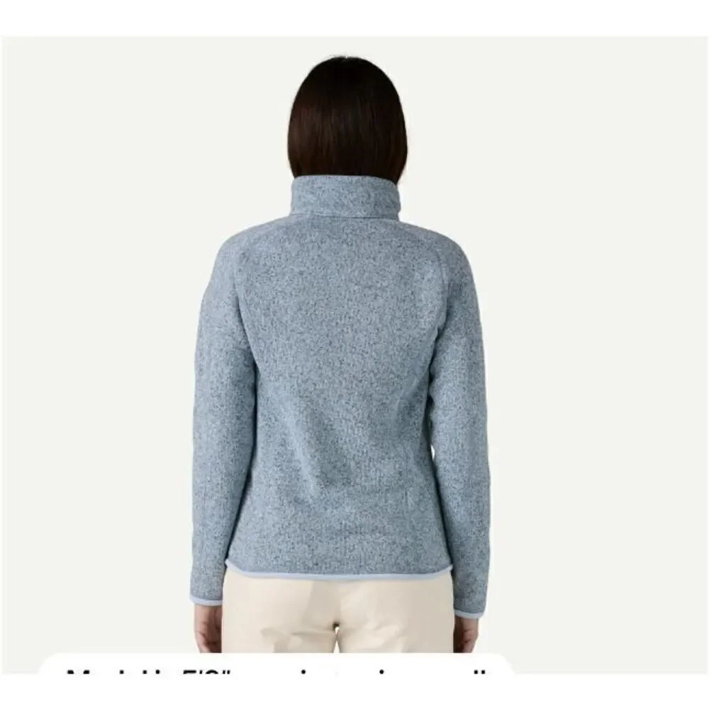 Patagonia Better Sweater Jacket Women Small 1/4 Zip Fleck Blue